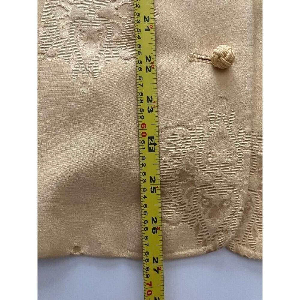 Talbots Womans Floral 14W Chic Yellow Blazer Jacket Classic Toggle Knot - Picture 10 of 10